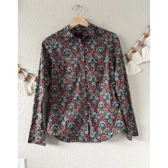 J. Crew Perfect Shirt In Liberty London Primrose Floral Button Down Feminine 4 - Picture 1 of 6